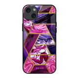 Electroplated Geometric Marble iPhone 15 Plus Glass Back Cover Online