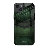 Green Leather iPhone 15 Plus Glass Back Cover Online