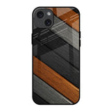 Tri Color Wood iPhone 15 Plus Glass Back Cover Online