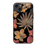 Lines Pattern Flowers iPhone 15 Plus Glass Back Cover Online