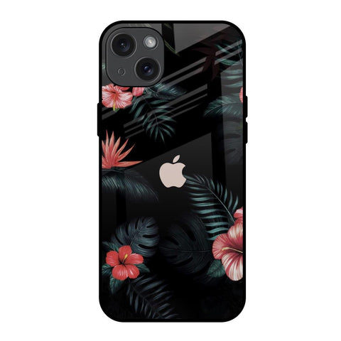 Tropical Art Flower iPhone 15 Plus Glass Back Cover Online