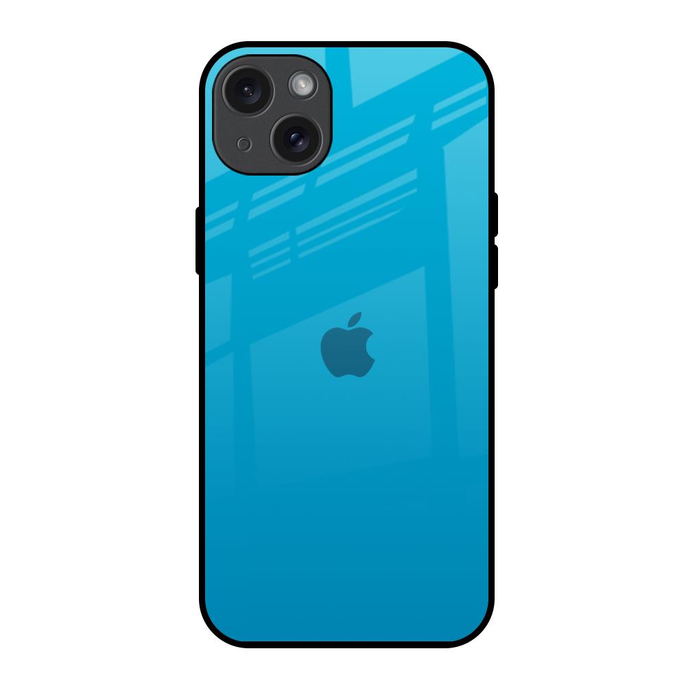 Blue Aqua iPhone 15 Plus Glass Back Cover Online