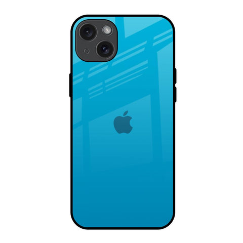 Blue Aqua iPhone 15 Plus Glass Back Cover Online
