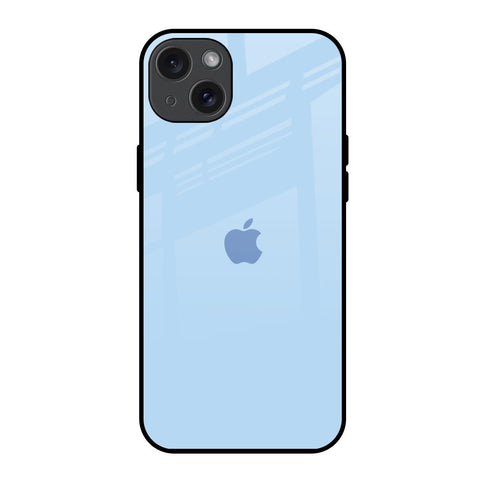 Pastel Sky Blue iPhone 15 Plus Glass Back Cover Online