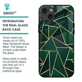 Abstract Green Glass Case For iPhone 15 Plus