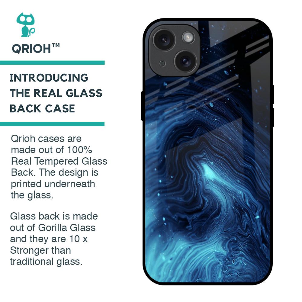 Dazzling Ocean Gradient Glass Case For iPhone 15 Plus