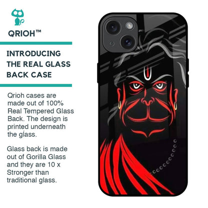 Lord Hanuman Glass Case For iPhone 15 Plus