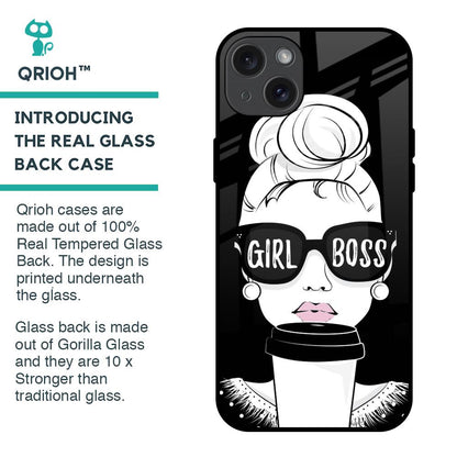 Girl Boss Glass Case For iPhone 15 Plus