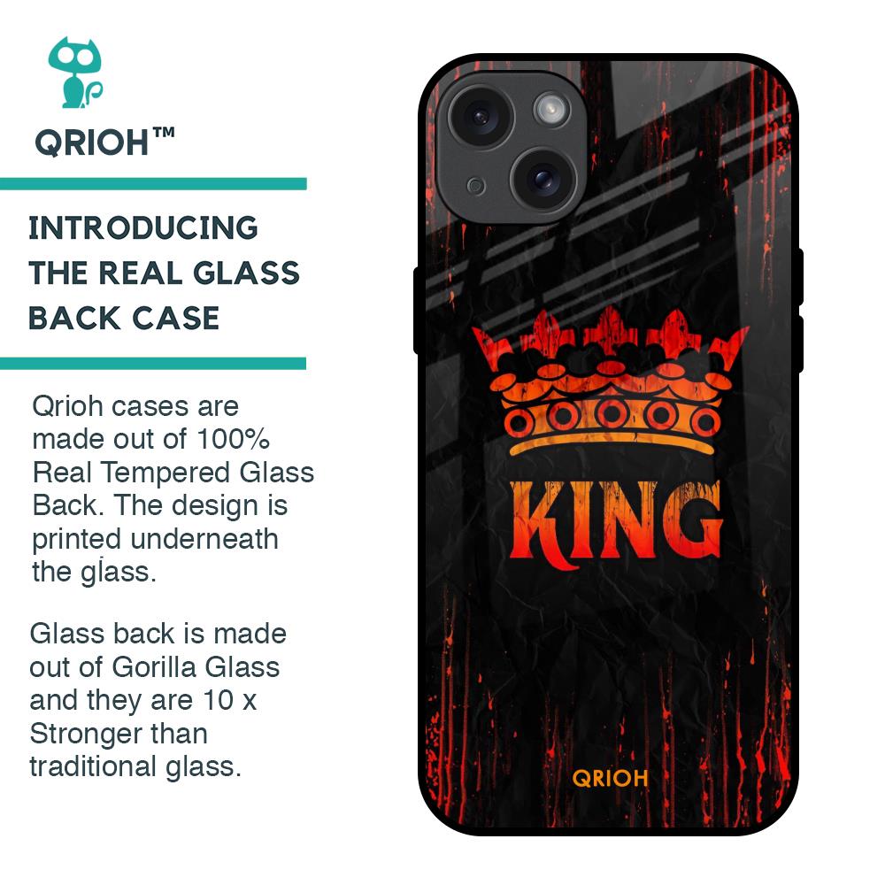 Royal King Glass Case for iPhone 15 Plus