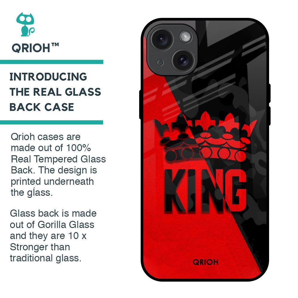 I Am A King Glass Case for iPhone 15 Plus