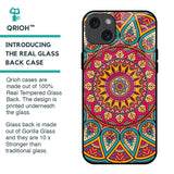 Elegant Mandala Glass Case for iPhone 15 Plus