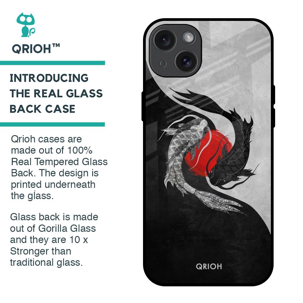 Japanese Art Glass Case for iPhone 15 Plus