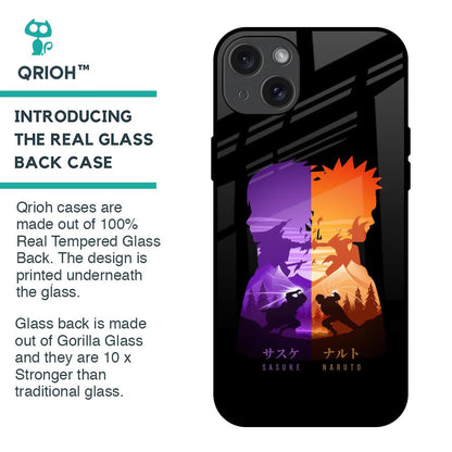 Minimalist Anime Glass Case for iPhone 15 Plus