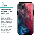 Blue & Red Smoke Glass Case for iPhone 15 Plus