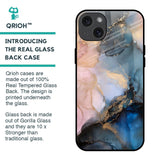 Marble Ink Abstract Glass Case for iPhone 15 Plus