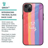 Lucky Abstract Glass Case for iPhone 15 Plus
