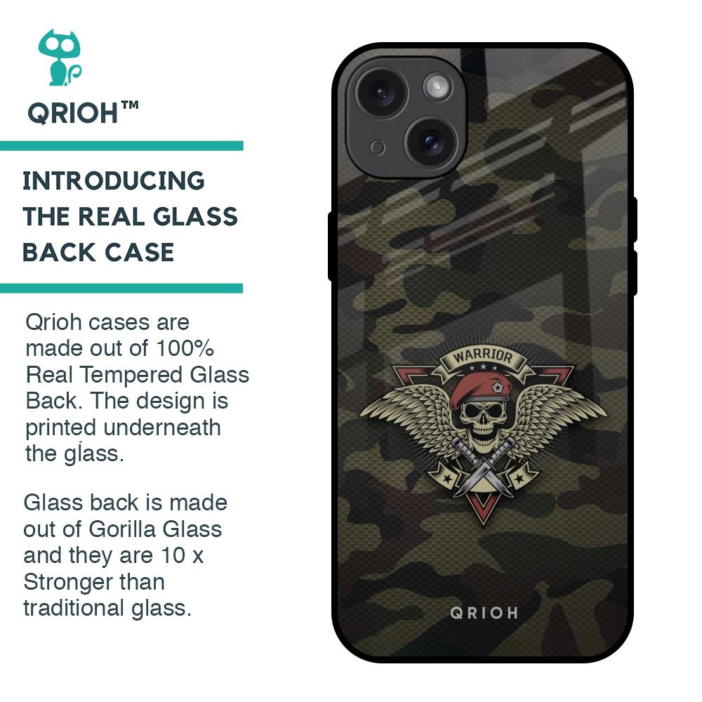 Army Warrior Glass Case for iPhone 15 Plus