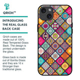 Multicolor Mandala Glass Case for iPhone 15 Plus