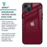 Classic Burgundy Glass Case for iPhone 15 Plus