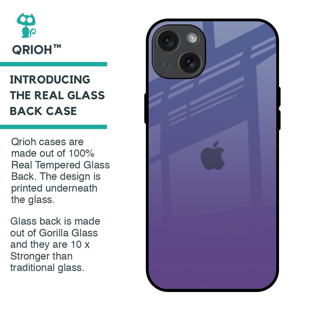 Indigo Pastel Glass Case For iPhone 15 Plus