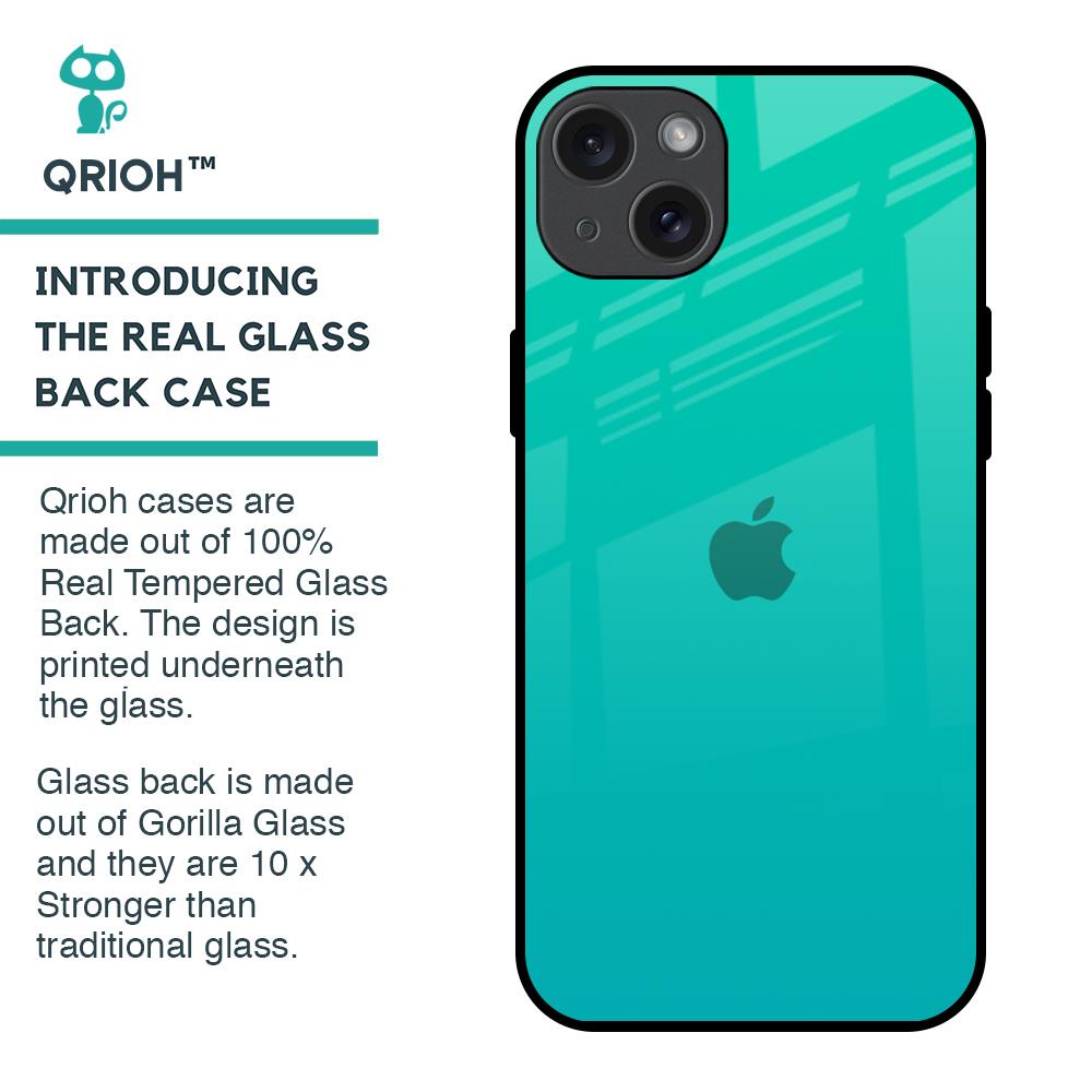 Cuba Blue Glass Case For iPhone 15 Plus