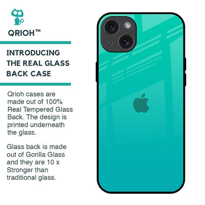 Cuba Blue Glass Case For iPhone 15 Plus