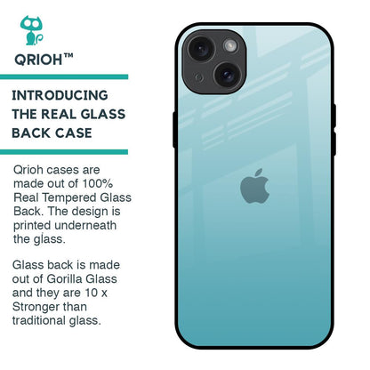 Arctic Blue Glass Case For iPhone 15 Plus