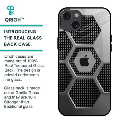 Hexagon Style Glass Case For iPhone 15 Plus