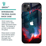Brush Art Glass Case For iPhone 15 Plus