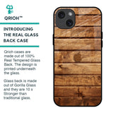 Wooden Planks Glass Case for iPhone 15 Plus