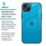 Blue Aqua Glass Case for iPhone 15 Plus