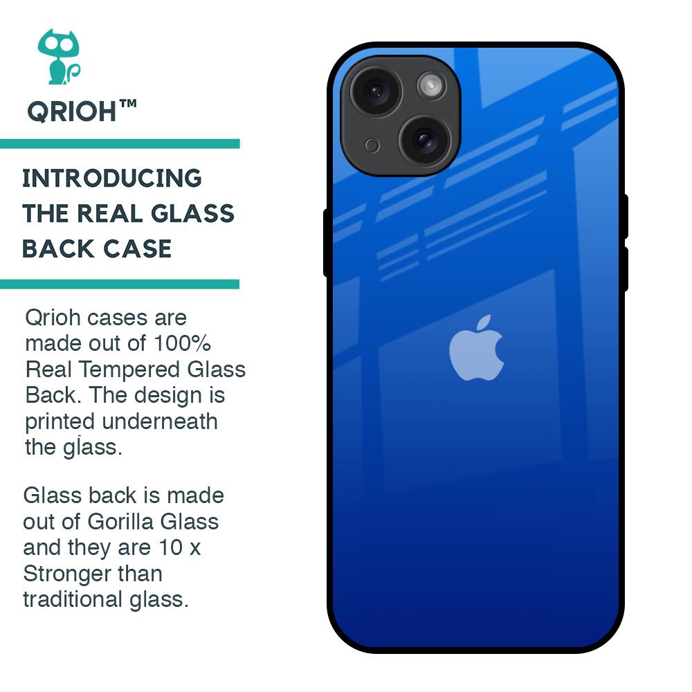 Egyptian Blue Glass Case for iPhone 15 Plus
