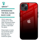Maroon Faded Glass Case for iPhone 15 Plus