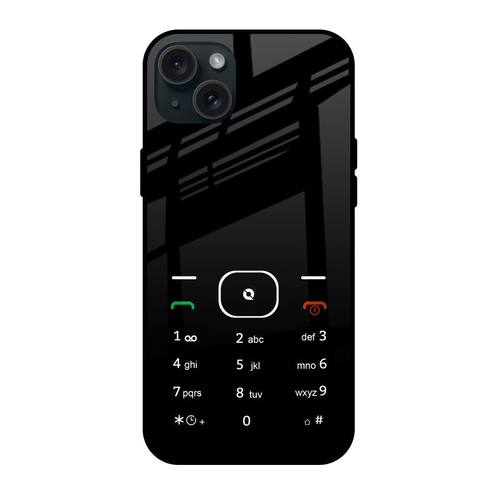 Classic Keypad Pattern iPhone 15 Plus Glass Back Cover Online