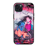Radha Krishna Art iPhone 15 Plus Glass Back Cover Online