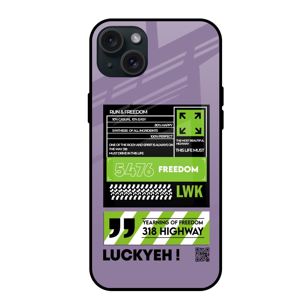 Run & Freedom iPhone 15 Plus Glass Back Cover Online