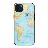 Travel Map iPhone 15 Plus Glass Back Cover Online