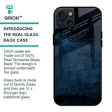 Dark Blue Grunge Glass Case for iPhone 15 Plus