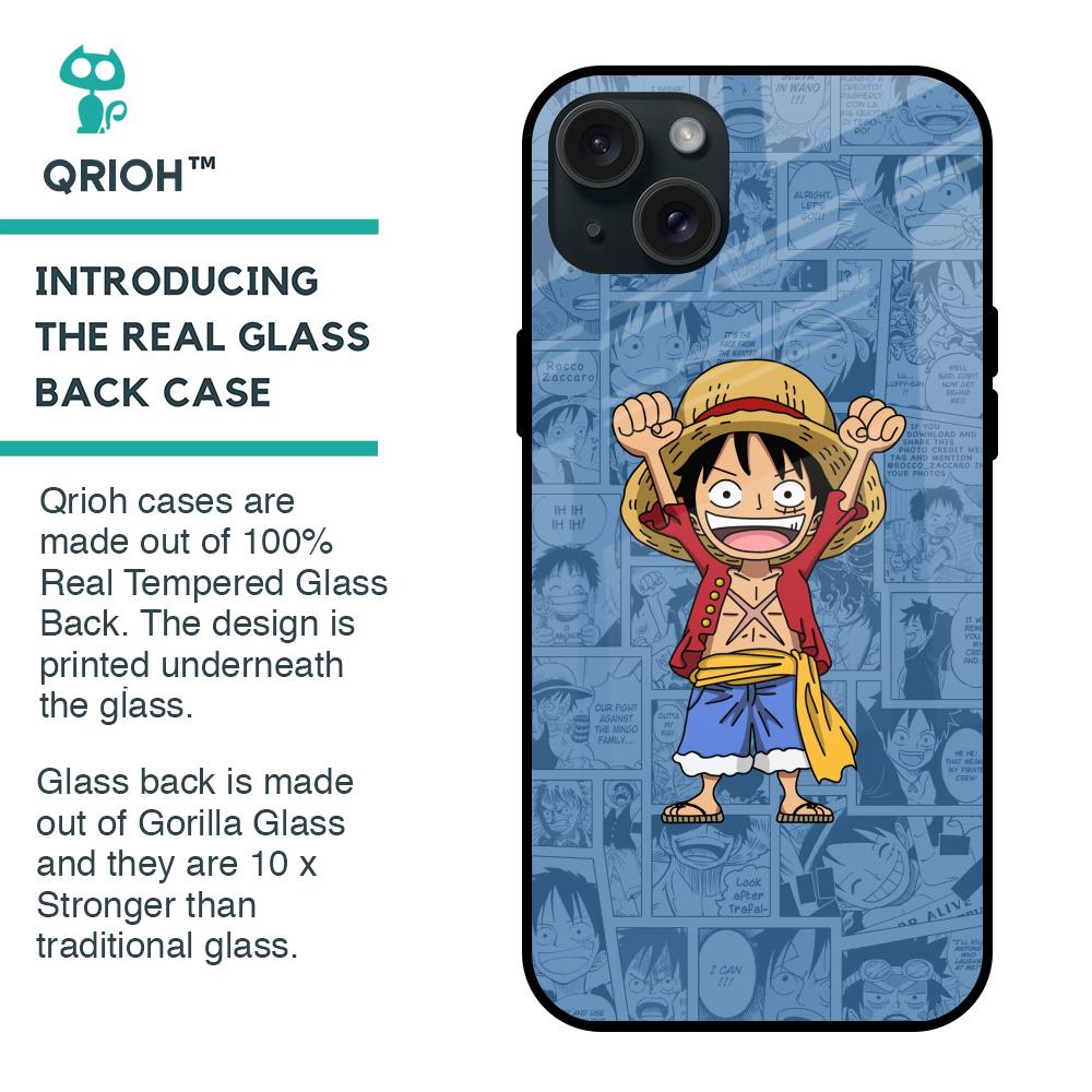 Chubby Anime Glass Case for iPhone 15 Plus