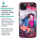 Radha Krishna Art Glass Case for iPhone 15 Plus