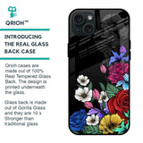 Rose Flower Bunch Art Glass Case for iPhone 15 Plus
