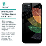Colorful Leaves Glass Case for iPhone 15 Plus