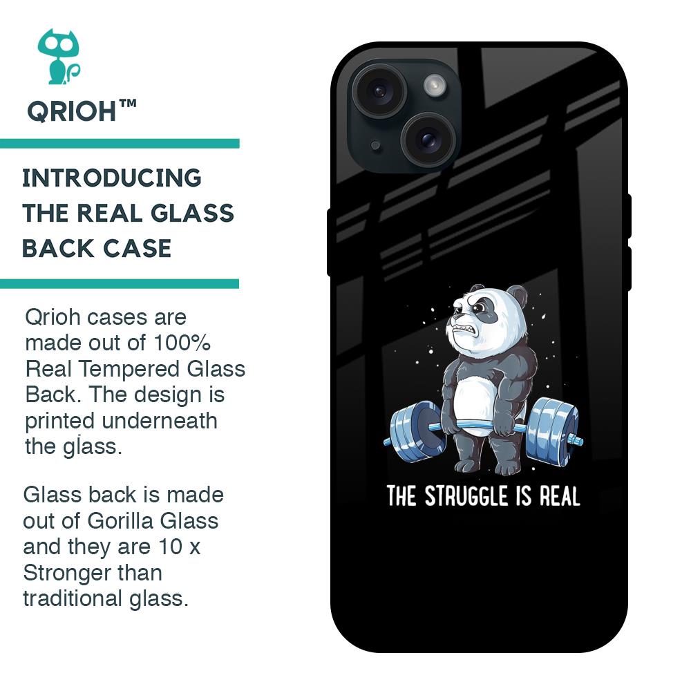 Real Struggle Glass Case for iPhone 15 Plus