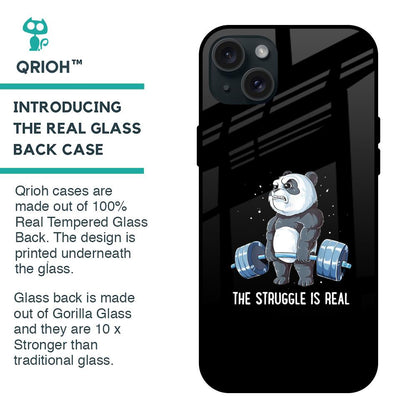 Real Struggle Glass Case for iPhone 15 Plus