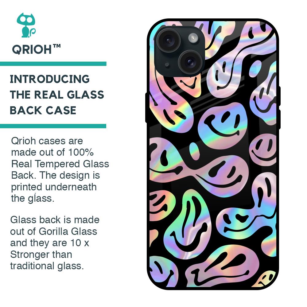 Acid Smile Glass Case for iPhone 15 Plus