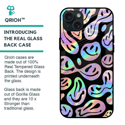 Acid Smile Glass Case for iPhone 15 Plus