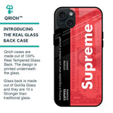 Supreme Ticket Glass Case for iPhone 15 Plus