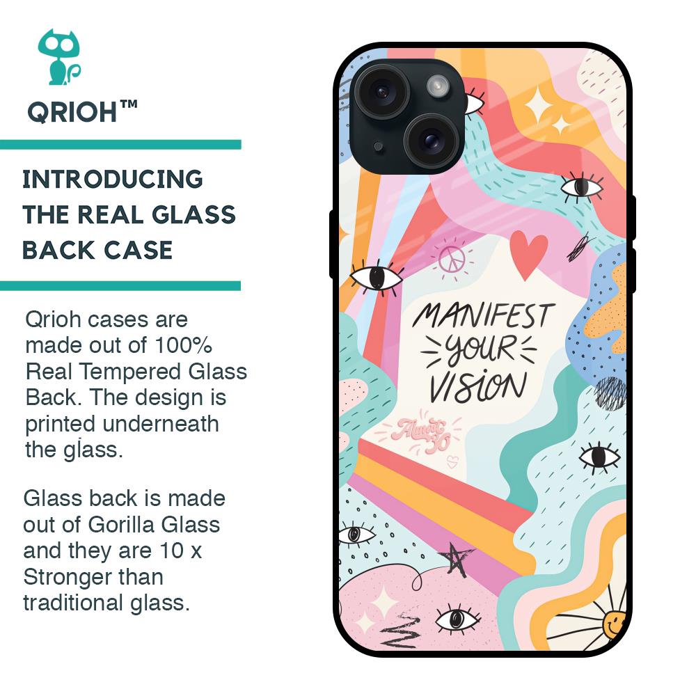 Vision Manifest Glass Case for iPhone 15 Plus