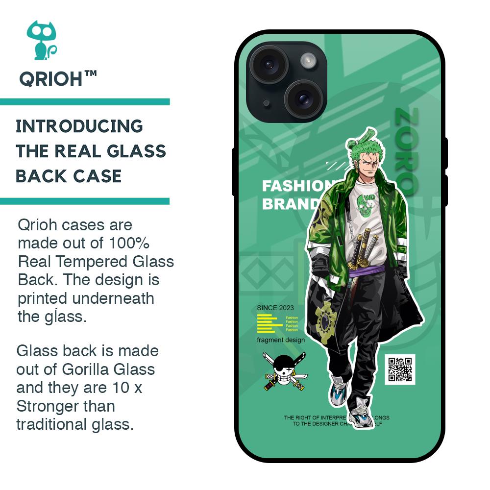 Zoro Bape Glass Case for iPhone 15 Plus