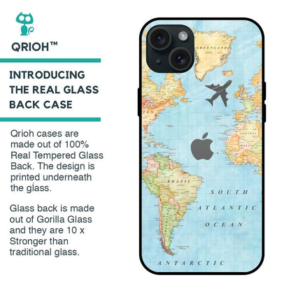 Fly Around The World Glass Case for iPhone 15 Plus
